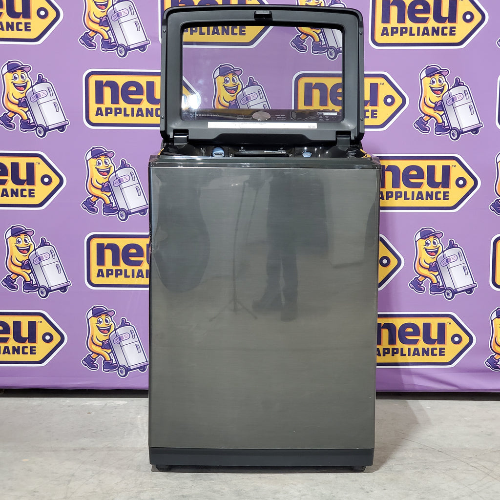 Pictures of Samsung 5.4 cu. ft. Top Load Washer with Active WaterJet in Black Stainless Steel WA54R7200AV - Certified Refurbished - Neu Appliance Outlet - Discount Appliance Outlet in Austin, Tx