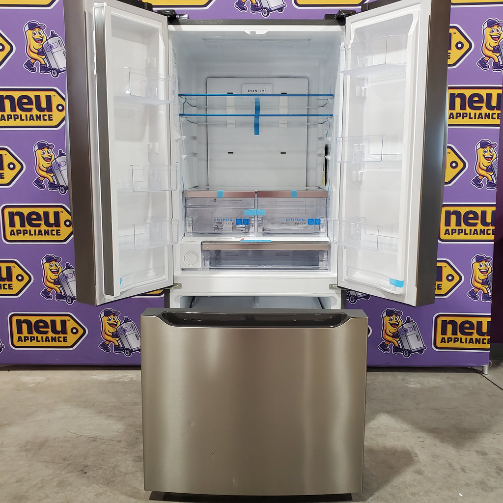 Frigidaire Gallery 20 Cu. Ft. 30" Wide Standard-Depth French Door Refrigerator in Stainless Steel 3SD817 - GRFN2023AF - Scratch & Dent (Moderate)