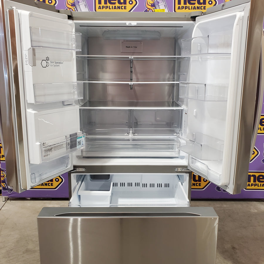 LG 31 cu. ft. Standard Depth MAX 3 Door French Door with Ice & Water Dispenser and Dual Ice Maker LL31H6530S - Scratch & Dent (Major)
