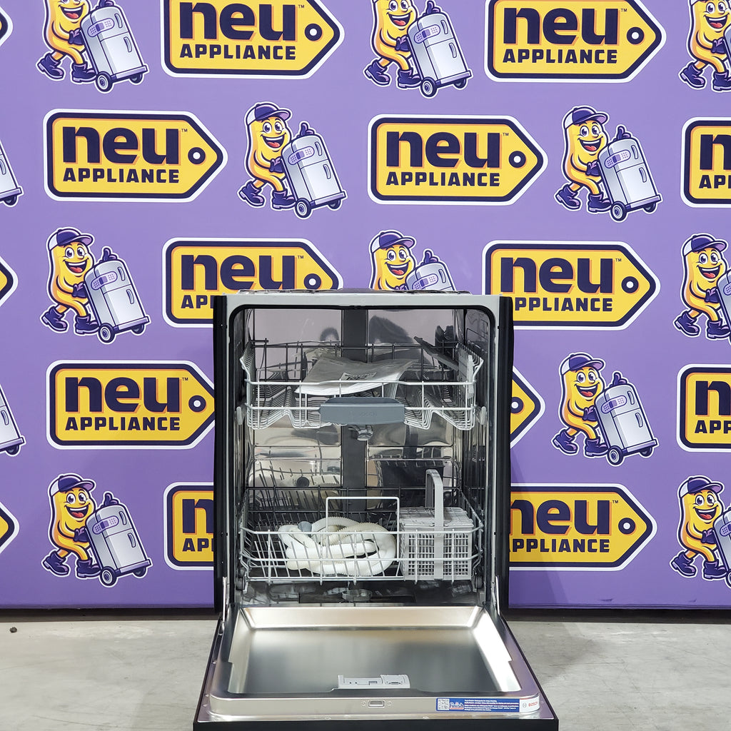 Pictures of Bosch 100 Series 24" Front Control Smart Built-In Hybrid Stainless Steel Tub Dishwasher with 50dBA in Black SHE3AEM6N - Open Box - Neu Appliance Outlet - Discount Appliance Outlet in Austin, Tx