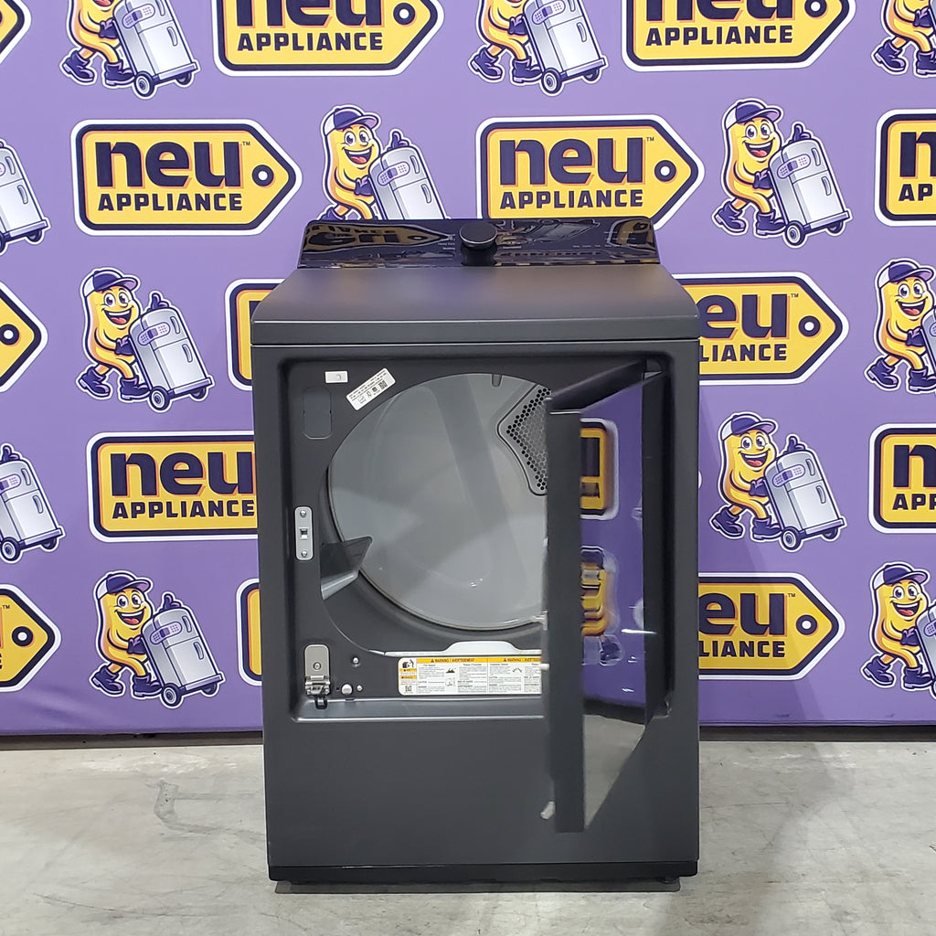 Pictures of LG 5.3 cu. ft. Smart Top Load Washer with 4-Way® Agitator, TurboWash3D Technology, and AI Sensing EasyUnload™ WT8405CB - Open Box and LG 7.3 cu. ft. Rear Control Electric Dryer with LG EasyLoad™ Door and AI Sensing DLE8400BE - Open Box - Neu Appliance Outlet - Discount Appliance Outlet in Austin, Tx