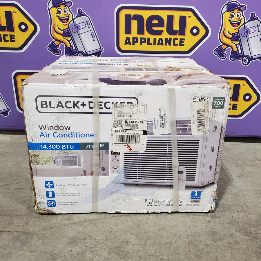 Black+Decker 14300 BTU Window Air Conditioner with Remote Control Cools Up to 700 Square Feet in White tstSA86 - BD145WT6 - New in Box