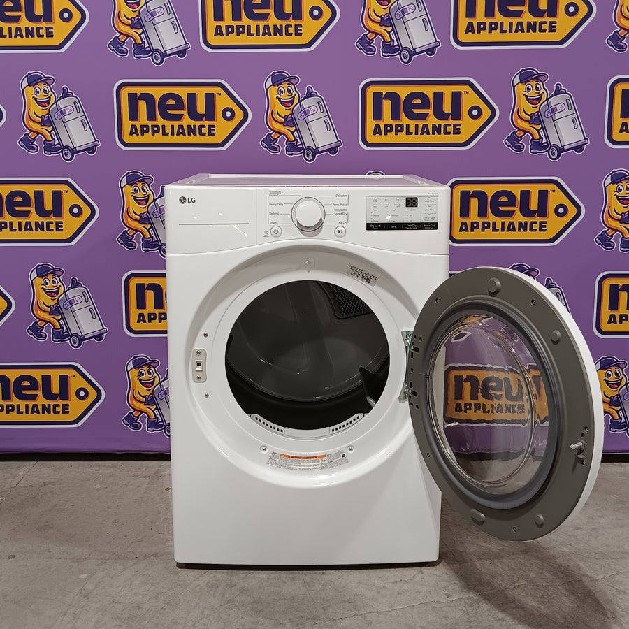 LG 7.4 cu. ft. ENERGY STAR Electric Vented Dryer with Sensor Dry and SmartThinQ Technology 25133SD421 - DLE3400W - Open Box