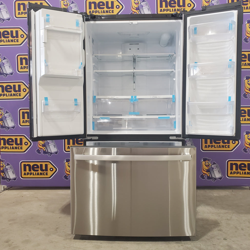 Pictures of GE 20.6 cu. ft. Counter Depth French Door Refrigerator in Fingerprint Resistant Stainless, ENERGY STAR-GYE21JYMBFFS-Open Box - Neu Appliance Outlet - Discount Appliance Outlet in Austin, Tx