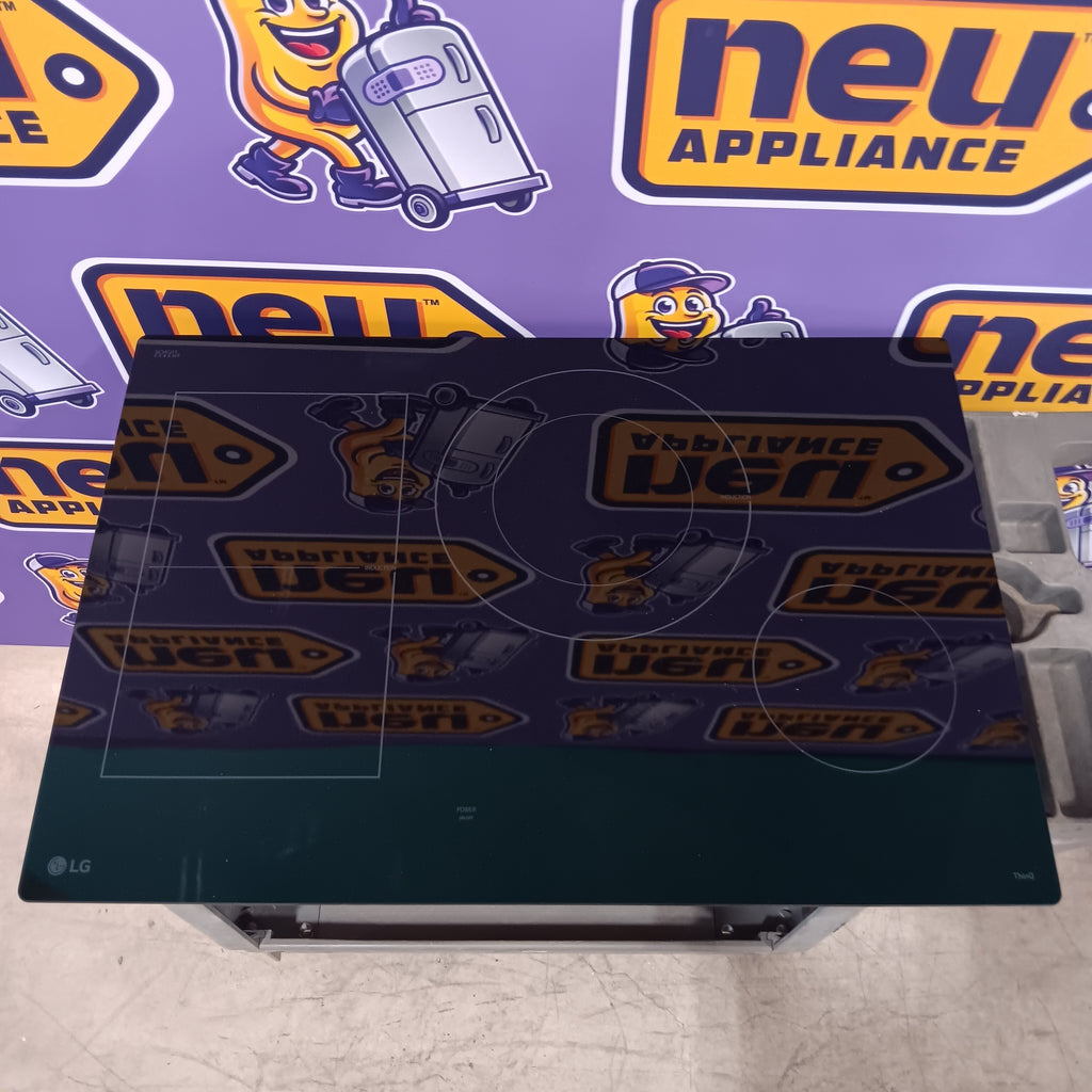 Pictures of 30" Induction Cooktop, White Backlit, Red Bar, Bridge, 4 Elements, ThinQ® with UltraHeat™ and Backlit SmoothTouch® Glass Controls CBIH3017BE - Open Box - Neu Appliance Outlet - Discount Appliance Outlet in Austin, Tx