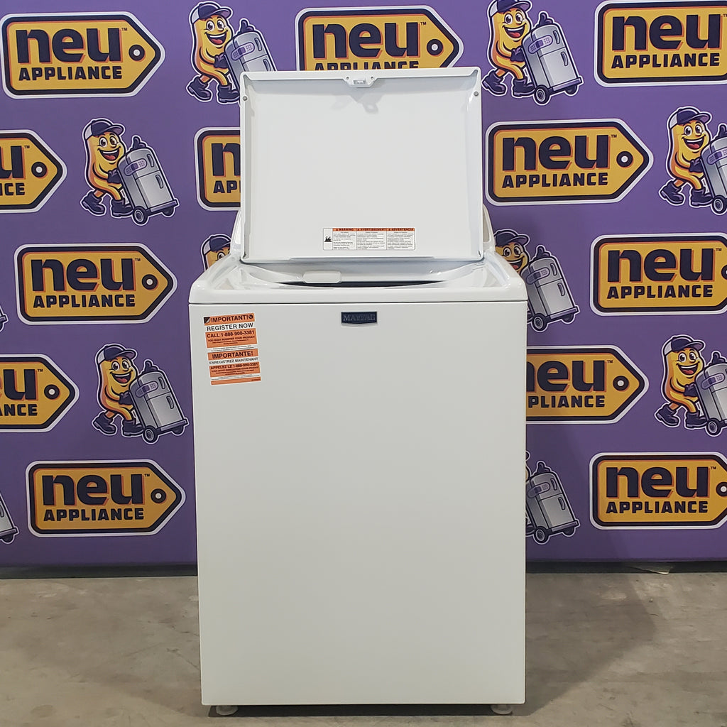 Pictures of Maytag 4.5 cu. ft. Top Load Washer with Power Agitator MVW4505MW and 7.0 cu. ft. Electric Dryer with Reversible Door MED4500MW - Neu Appliance Outlet - Discount Appliance Outlet in Austin, Tx