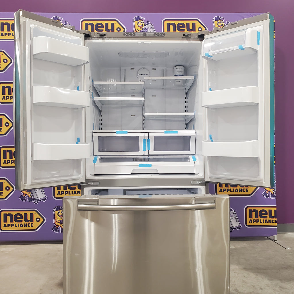 Pictures of Samsung Stainless Steel 36" French Door Refrigerator with Spill Proof Shelving and Twin Cooling System RF263AERS - Certified Refurbished - Neu Appliance Outlet - Discount Appliance Outlet in Austin, Tx