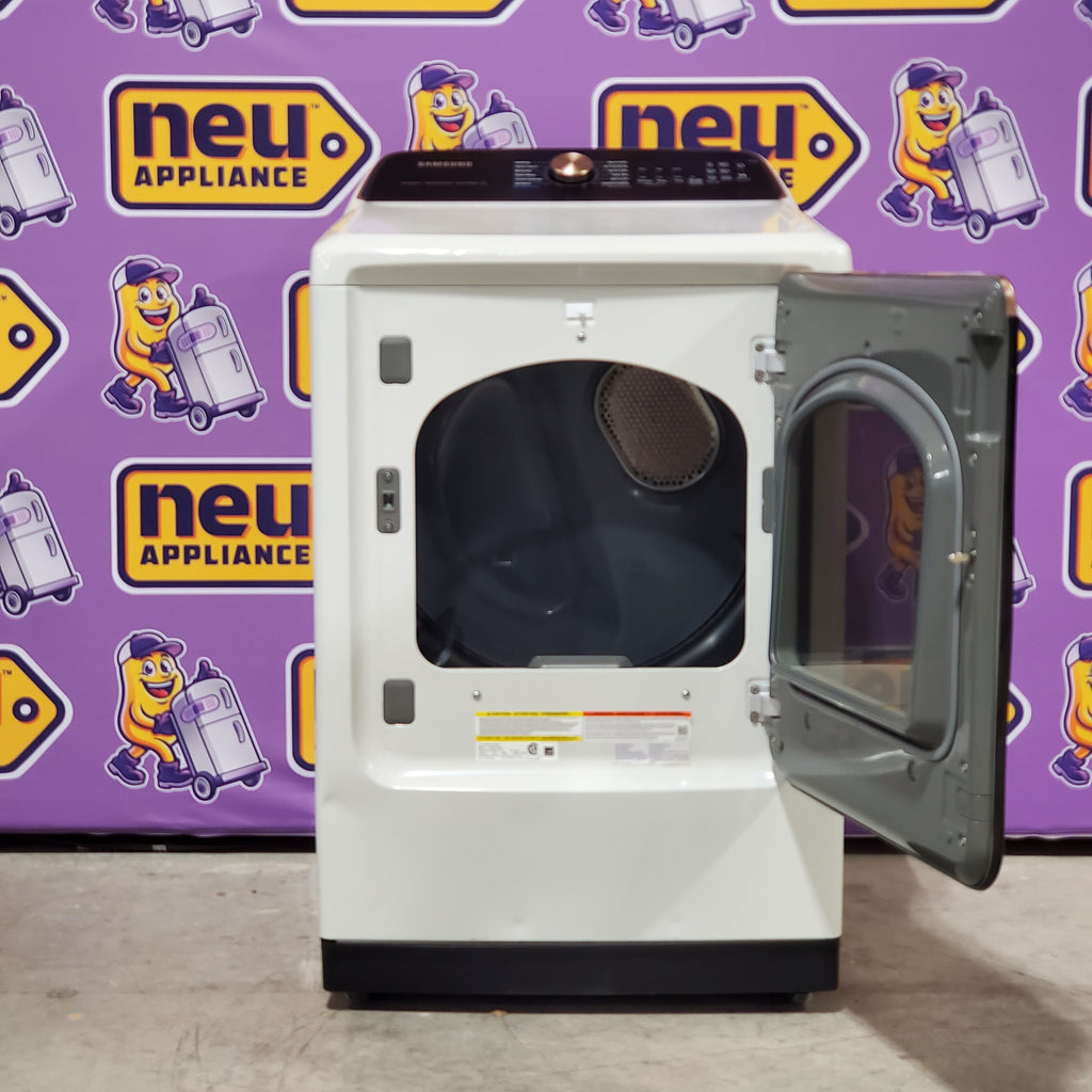 Pictures of Samsung Extra Large Steam Cycle Vented Electric Dryer Energy Star Certified in Ivory 1CR02123 - DVE55A7300E - Scratch & Dent (Moderate) - Neu Appliance Outlet - Discount Appliance Outlet in Austin, Tx