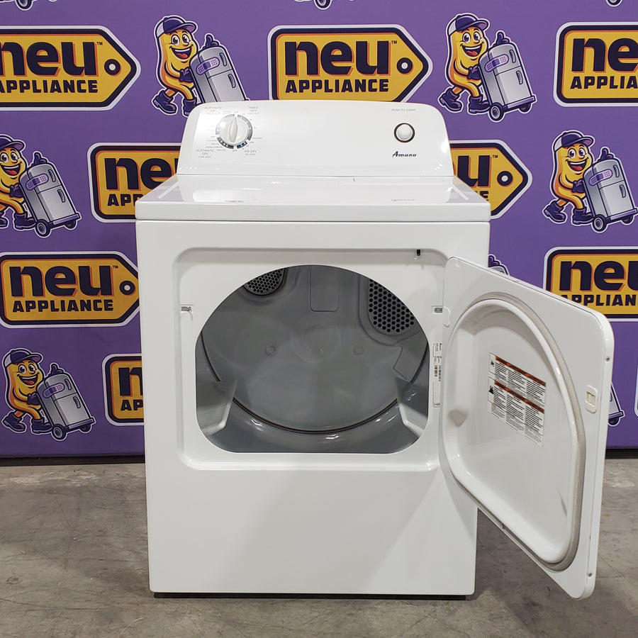 Amana 6.5 Cu. Ft. Electric Dryer with Wrinkle Shield Option and Automatic Dryness Control in White 1CR05061 - NED4655EW - Certified Refurbished