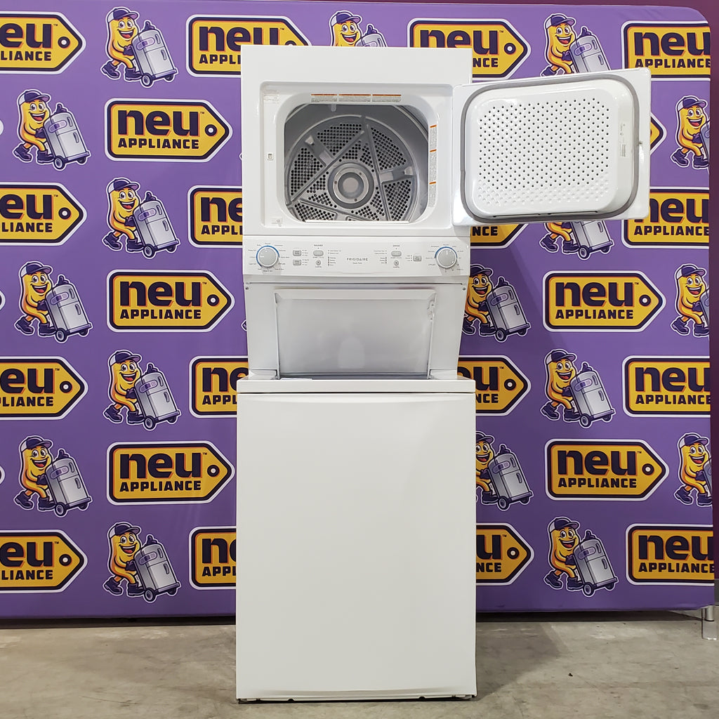 Pictures of Frigidaire Electric Washer/Dryer Laundry Center - 3.9 Cu. Ft Washer and 5.5 Cu. Ft. Dryer FLCE7522AW - Scratch & Dent (Minor) - Neu Appliance Outlet - Discount Appliance Outlet in Austin, Tx