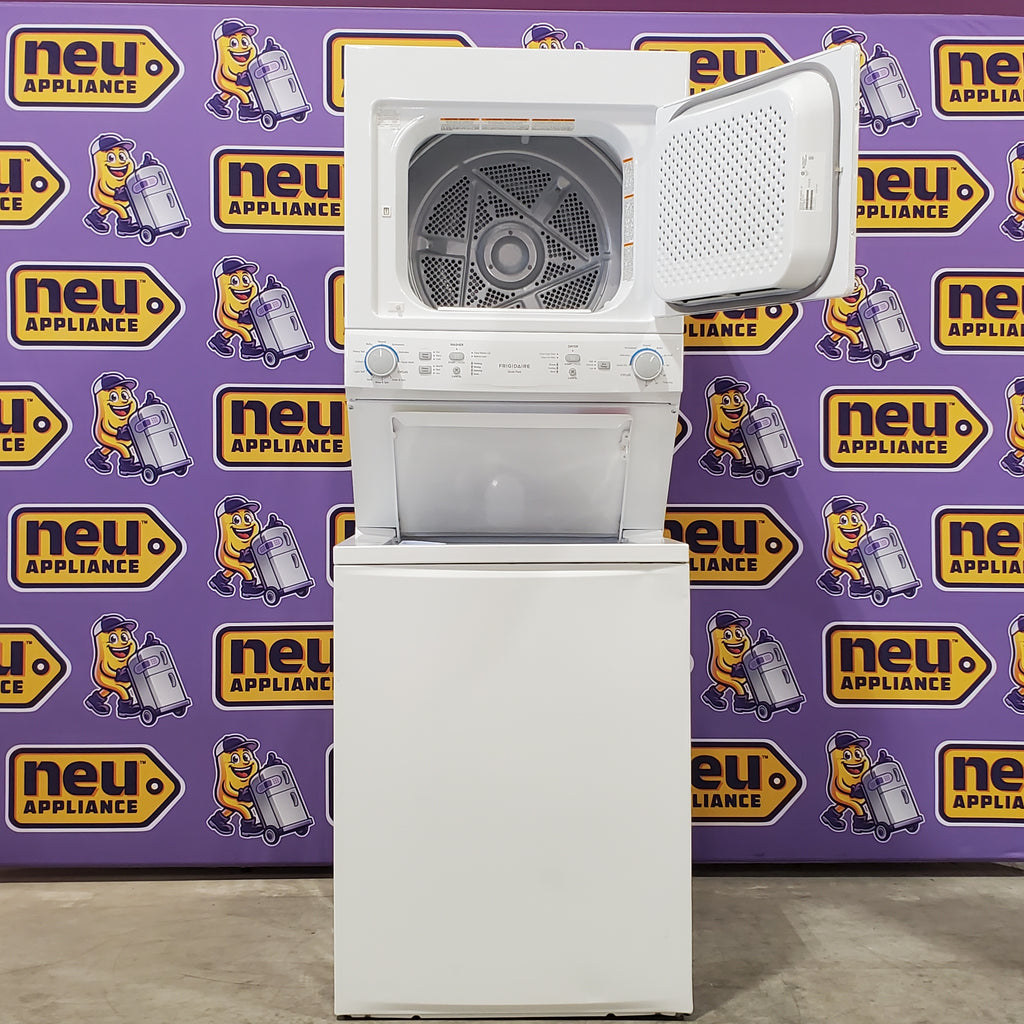 Pictures of Frigidaire Electric Washer/Dryer Laundry Center - 3.9 Cu. Ft Washer and 5.5 Cu. Ft. Dryer FLCE7522AW - Scratch & Dent (Minor) - Neu Appliance Outlet - Discount Appliance Outlet in Austin, Tx