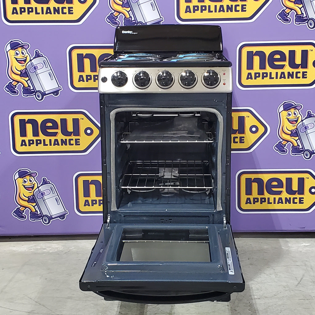 Pictures of Danby 20″ Wide Electric Range in Stainless Steel DER202BSS - New in Box - Neu Appliance Outlet - Discount Appliance Outlet in Austin, Tx