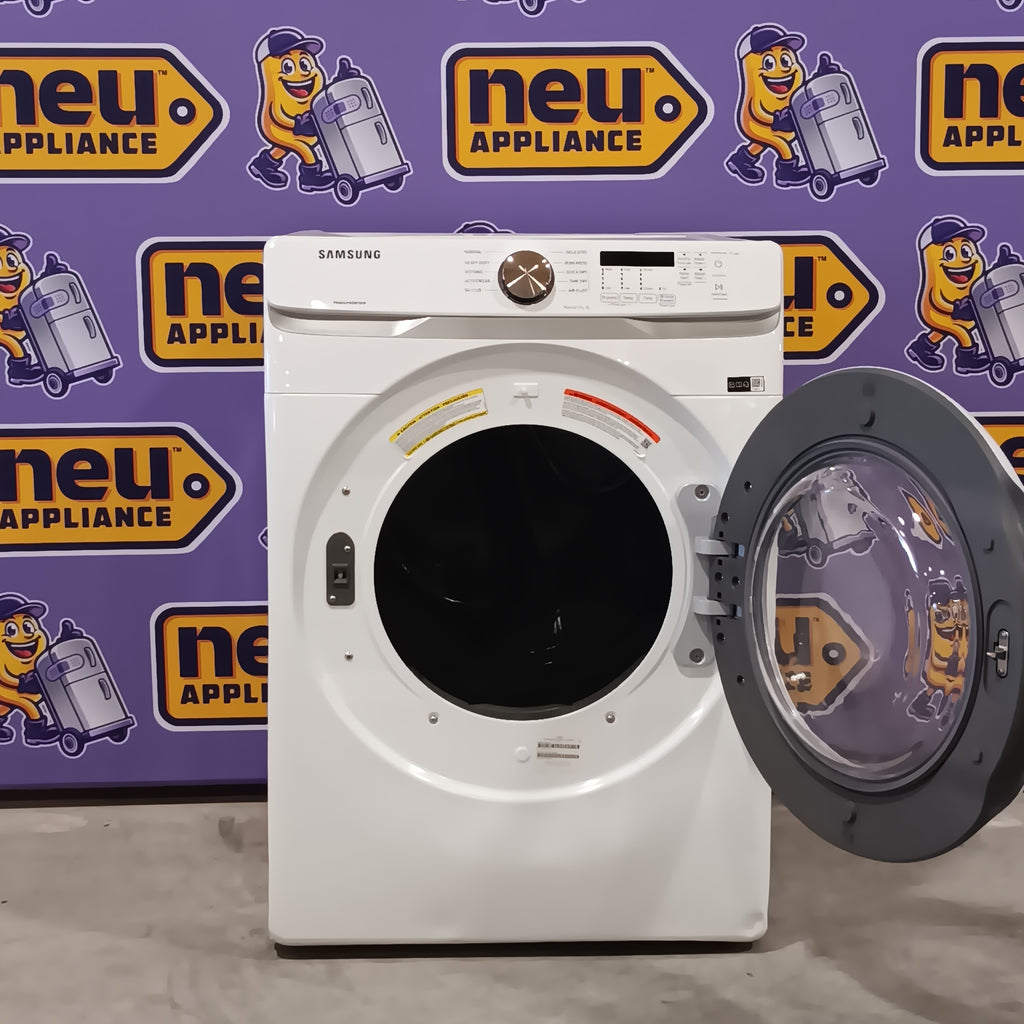 Pictures of Samsung 7.5 cu. ft. Front Load Electric Dryer with Smart Care in White DVE45T6000W - Scratch and Dent (Moderate) - Neu Appliance Outlet - Discount Appliance Outlet in Austin, Tx