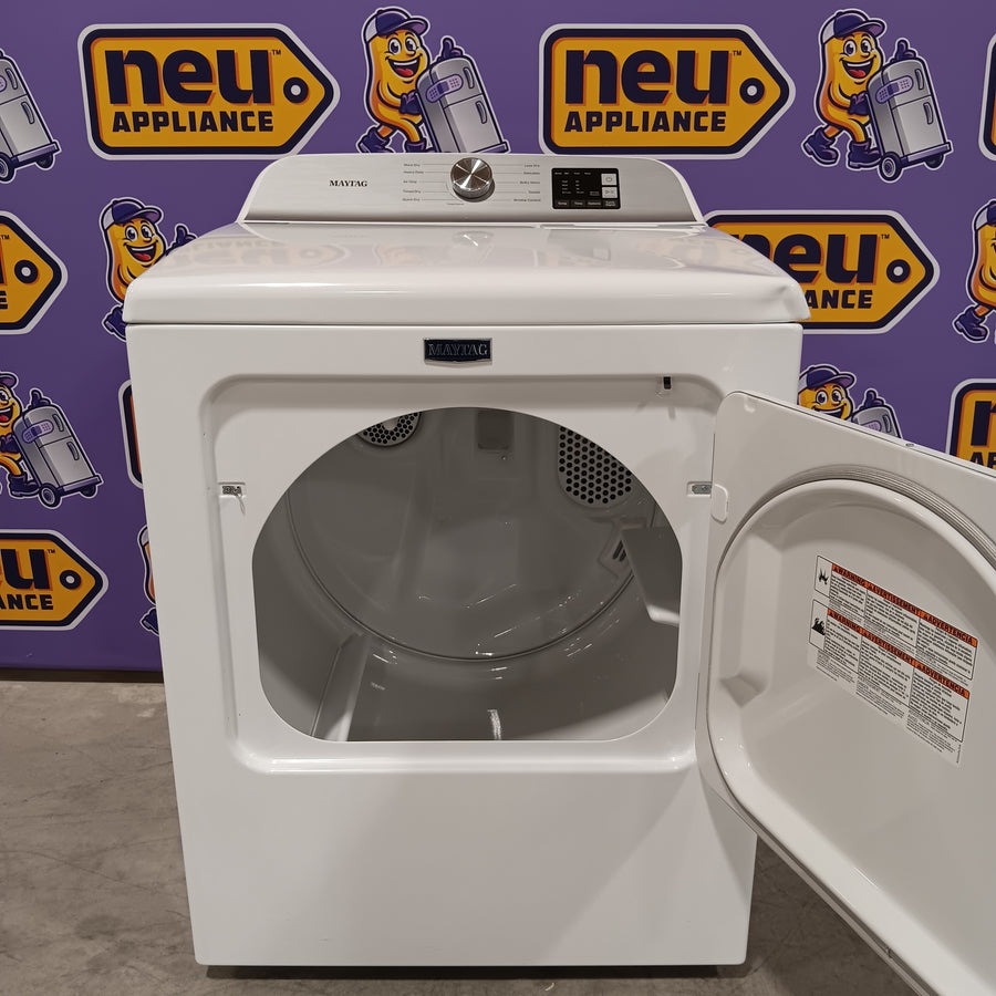 Maytag 7.0 cu ft Electric Dryer with Moisture Sensing and Quick Dry Cycle 30132SD68 - MED6200KW - Scratch & Dent (Moderate)