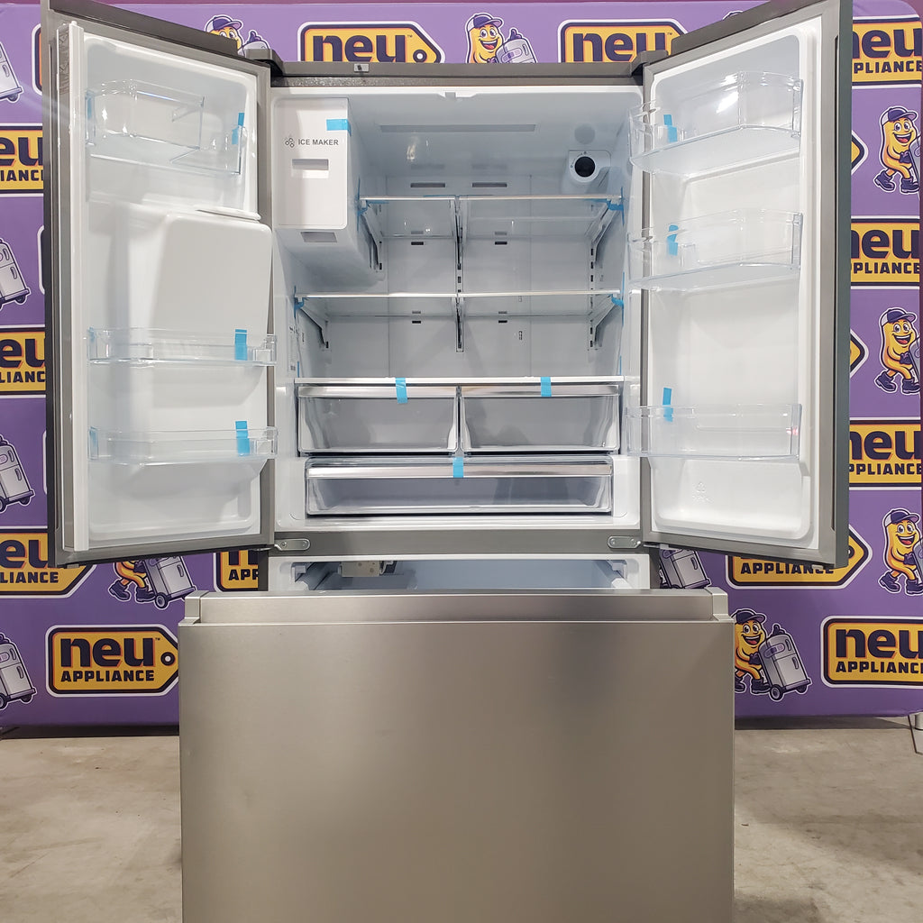 Pictures of Hisense PureFlat Standard-Depth 25.4-cu ft 3.0 -Door French Door Refrigerator with Dual Ice Maker with Water and Ice Dispenser ( Fingerprint Resistant Stainless Steel ) ENERGY STAR-HRF254N6DSE-Scratch and Dent(Minor) - Neu Appliance Outlet - Discount Appliance Outlet in Austin, Tx