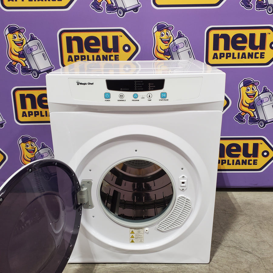 Magic Chef Compact 3.5 cu. ft. Electric Dryer in White MCSDRY35W - Scratch & Dent (Major)