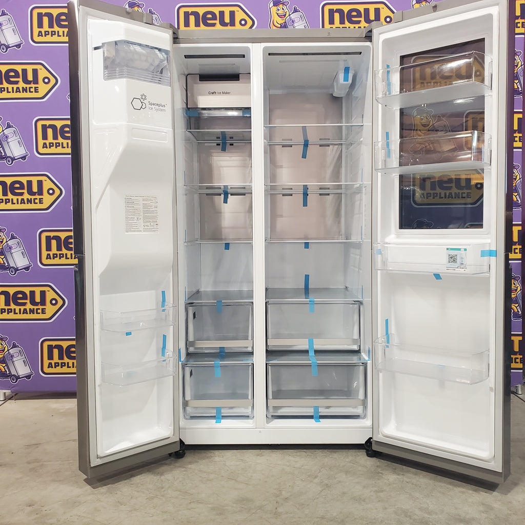 Pictures of LG ENERGY STAR 27 cu. ft. Side by Side Refrigerator with Edge-to-Edge InstaView in Print Proof Stainless Steel - 3SD499 - LRSOS2706S - Scratch & Dent - Minor - Neu Appliance Outlet - Discount Appliance Outlet in Austin, Tx