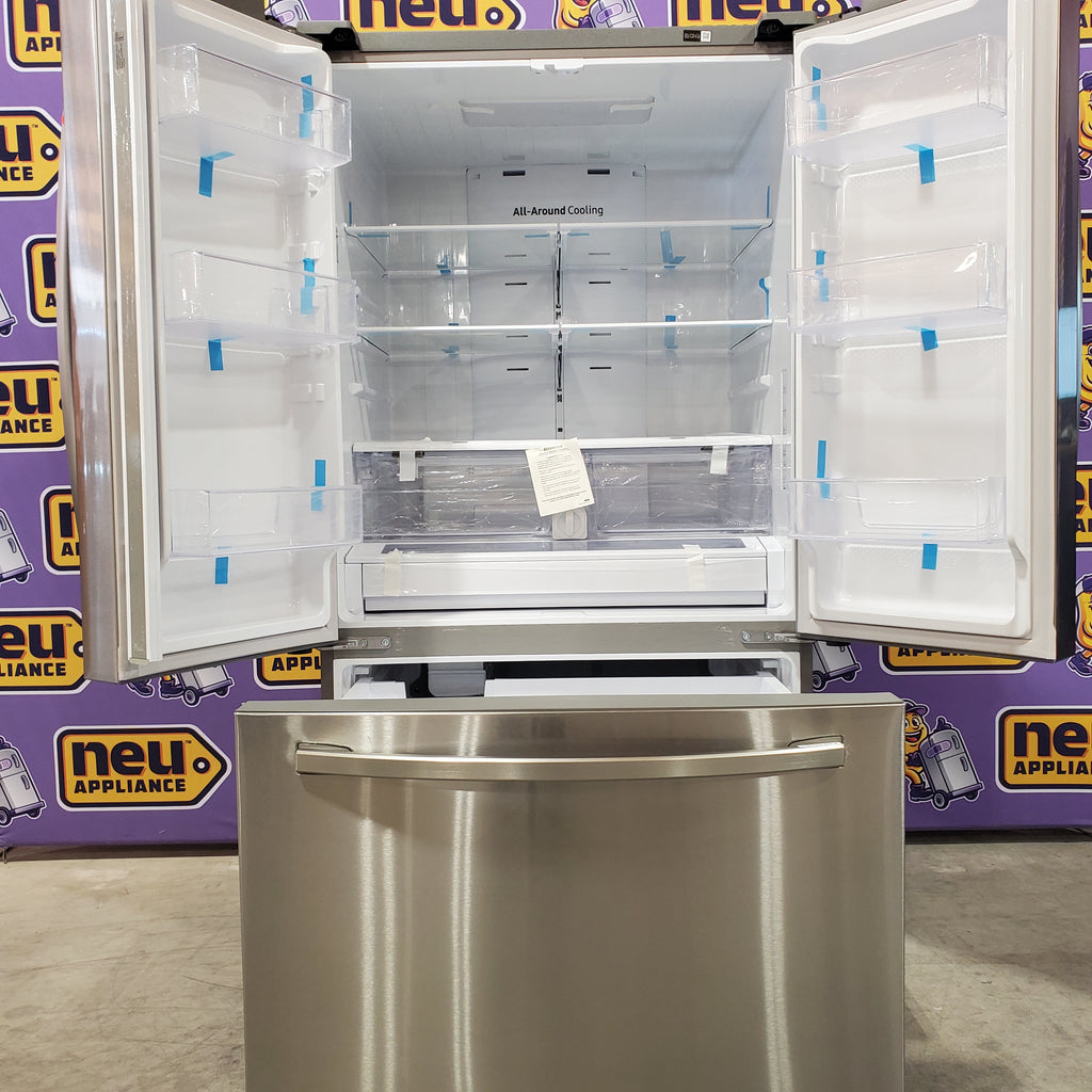 Pictures of Samsung 28 cu. ft. Large Capacity 3-Door French Door Refrigerator in Stainless Steel 4SD424 - RF28T5001SR - Scratch & Dent (Minor) - Neu Appliance Outlet - Discount Appliance Outlet in Austin, Tx
