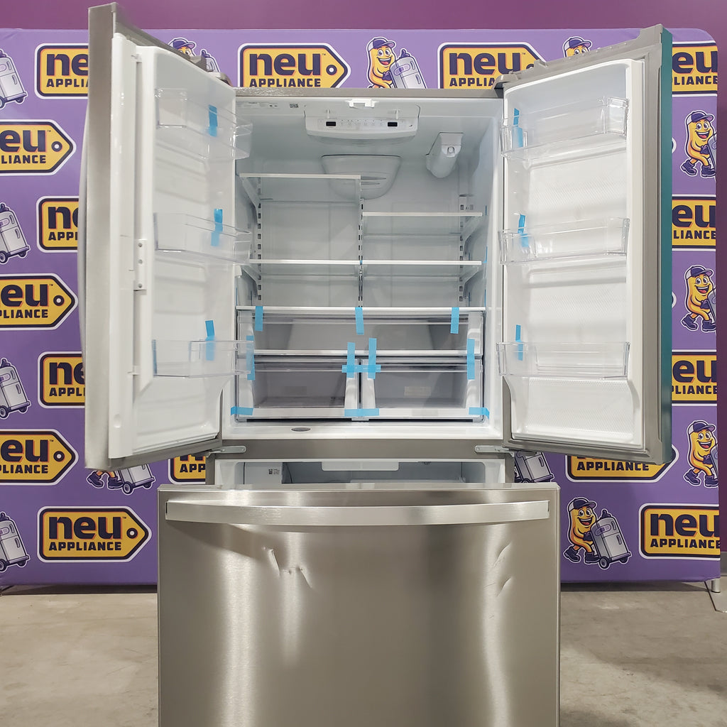 Pictures of Whirlpool Stainless Steel 36 in. 25.2 cu. ft. Standard Depth French Door Refrigerator in Fingerprint Resistant Stainless Steel, WRFF3236RZ- Scratch and Dent (Minor) - Neu Appliance Outlet - Discount Appliance Outlet in Austin, Tx