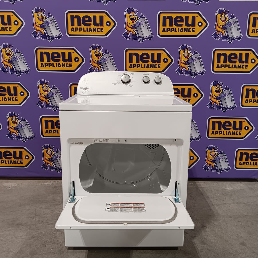 Whirlpool 3.5 cu. ft. High Efficiency Top Load Washing Machine with Deep Water Wash WTW4816FW - Scratch & Dent (Minor) and Whirlpool White Electric 7.0 Cu. Ft. Dryer with Auto Dry 16217 - WED4950HW - Scratch & Dent (Moderate)