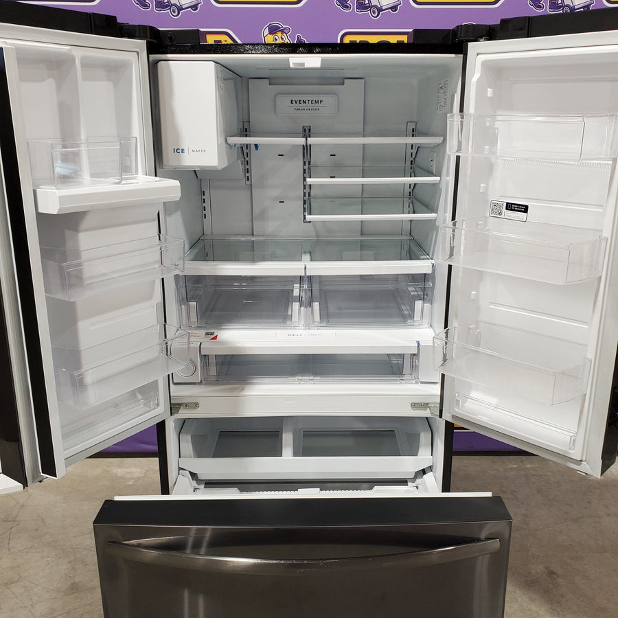 Frigidaire 28 Cu. Ft. Standard-Depth French Door Refrigerator in Black Stainless Steel FRFS2823AD - Scratch & Dent (Moderate)