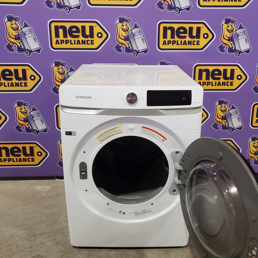 Samsung 4.5 Cu. Ft. High-Efficiency Smart Front Load Washer with AI Smart Dial WF45A6400AW - Scratch & Dent (Moderate) and Samsung 7.5 cu. ft. Vented Smart Stackable Electric Dryer with Super Speed Dry 16252 - DVE45A6400W - Scratch & Dent (Moderate)