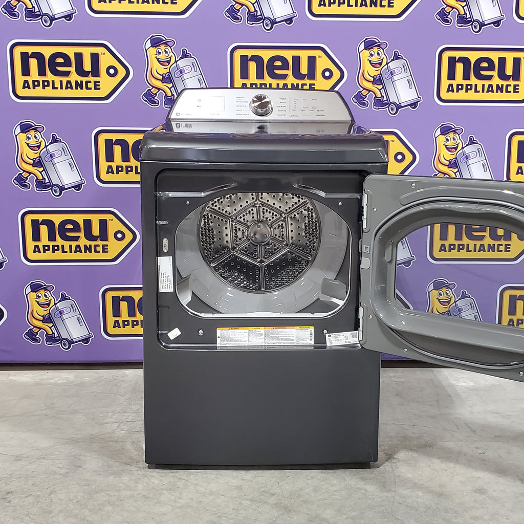 Pictures of GE Profile ENERGY STAR 7.4 cu. ft. Electric Dryer with 120 ft. Venting in Diamond Gray 3SD634 - PTD60EBPRDG - Open Box - Neu Appliance Outlet - Discount Appliance Outlet in Austin, Tx
