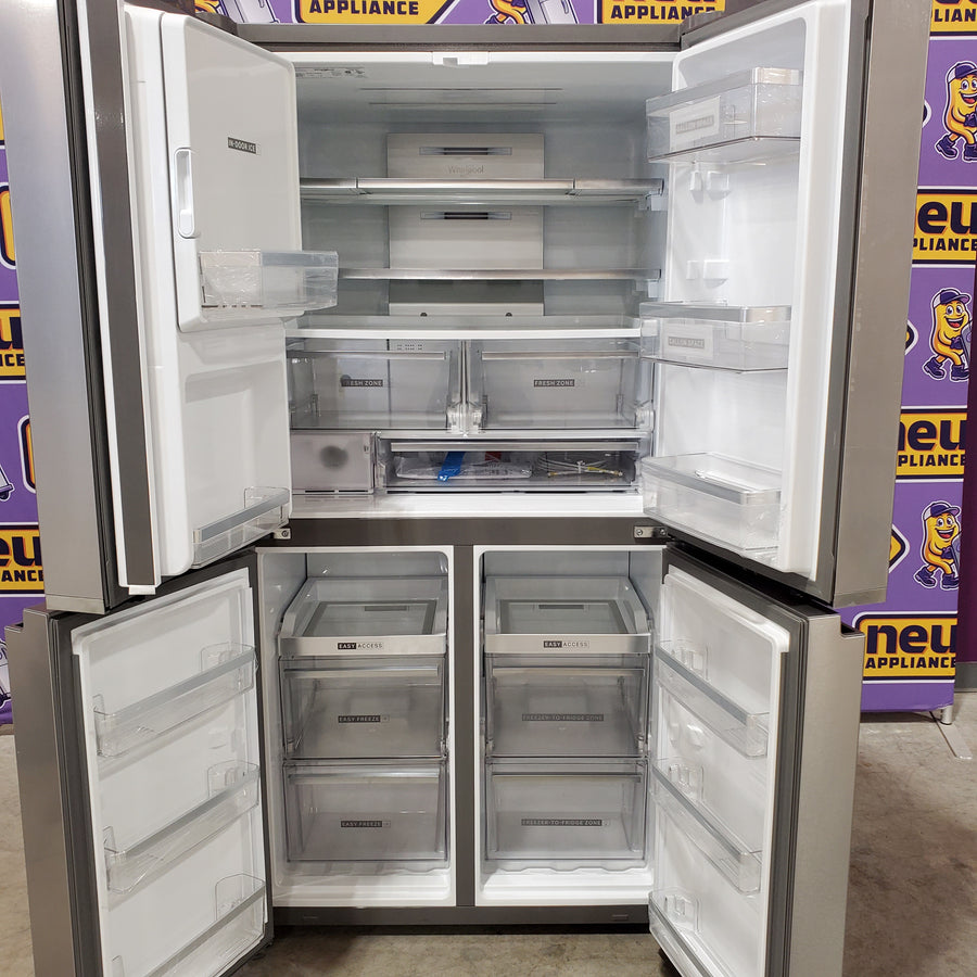 Whirlpool Stainless Steel Counter Depth 4 Door French Door Refrigerator with Ice Maker in Door and Triple Evaporation System 30131SD2 - WRQC7836RZ - Open Box