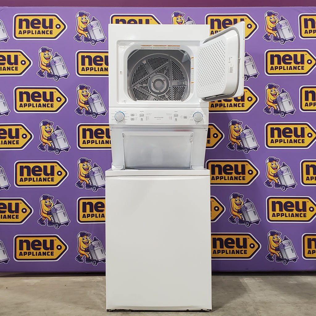 Pictures of Frigidaire Electric Washer/Dryer Laundry Center - 3.9 Cu. Ft Washer and 5.5 Cu. Ft. Dryer FLCE7522AW - Scratch & Dent (Minor) - Neu Appliance Outlet - Discount Appliance Outlet in Austin, Tx