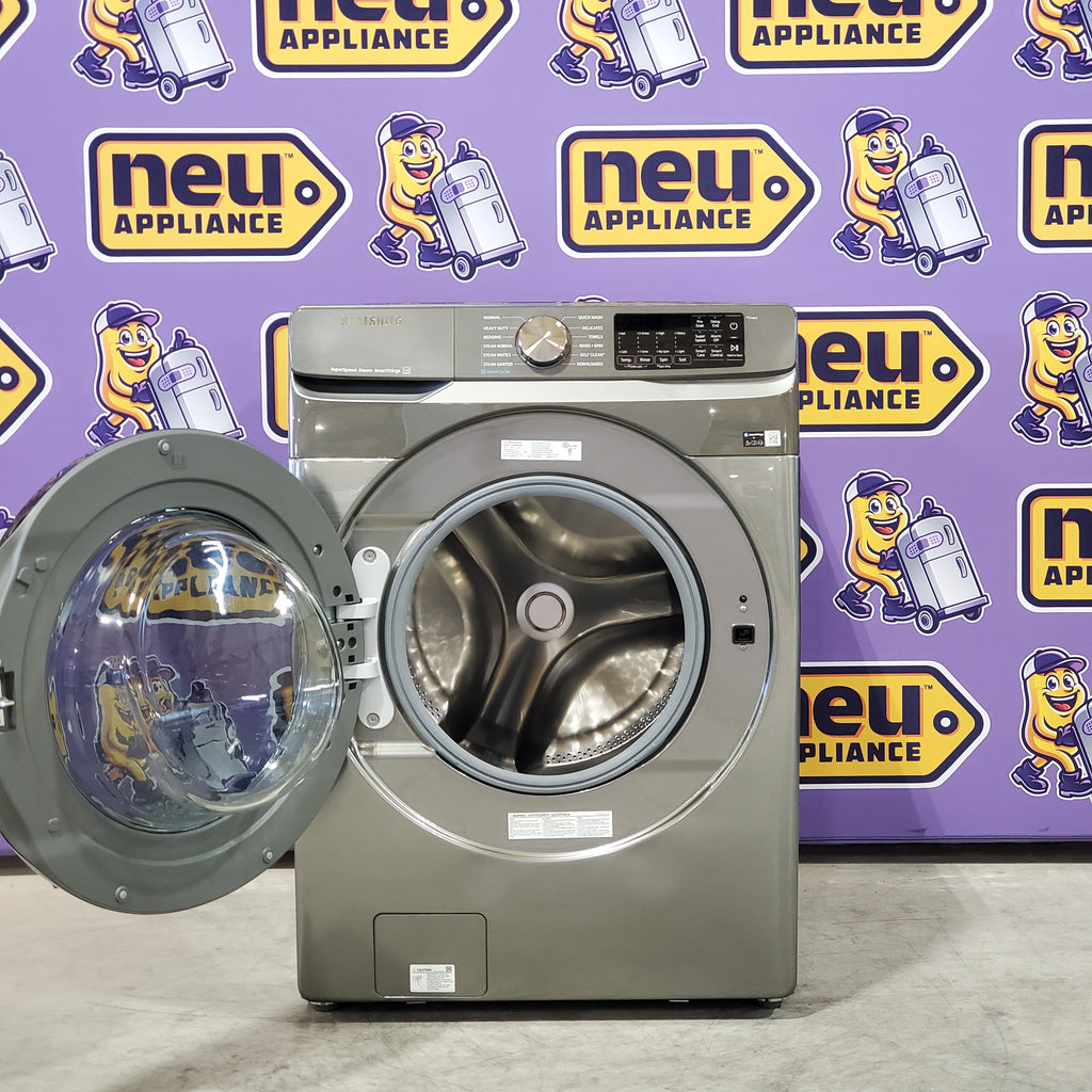 Pictures of Samsung 4.5 cu. ft. Large Capacity Smart Front Load Washer with Super Speed Wash in Platinum WF45B6300AP - Scratch & Dent (Minor) - Neu Appliance Outlet - Discount Appliance Outlet in Austin, Tx
