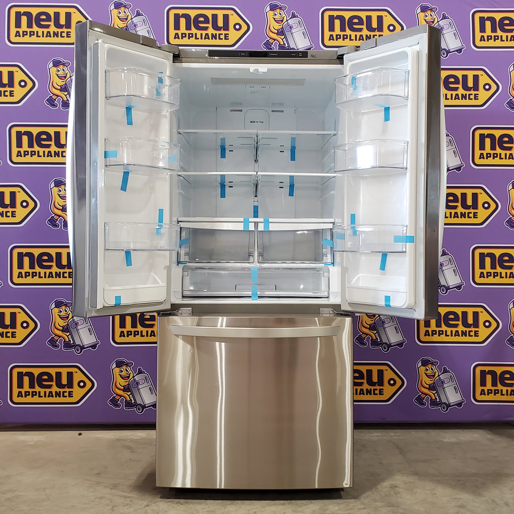 Pictures of LG 22 cu. ft. 30-inch Wide French Door Refrigerator in Stainless Steel LFCS22520S - Scratch & Dent (Moderate) - Neu Appliance Outlet - Discount Appliance Outlet in Austin, Tx