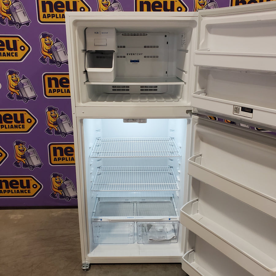 Frigidaire 30" Wide Garage Ready Top Freezer 18 Cu. Ft. Refrigerator with EvenTemp Cooling System and Spacious Interior Storage in White 22136SD271 - FFTR1814WW - Scratch & Dent (Minor)