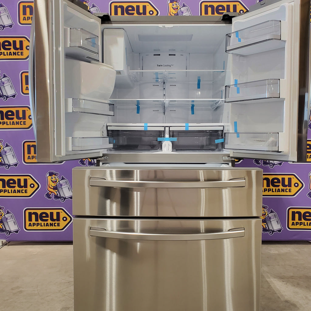 Pictures of Samsung 28 cu. ft. 4-Door French Door Refrigerator with FlexZone™ Drawer in Stainless Steel RF28R7201SR - Open Box - Neu Appliance Outlet - Discount Appliance Outlet in Austin, Tx