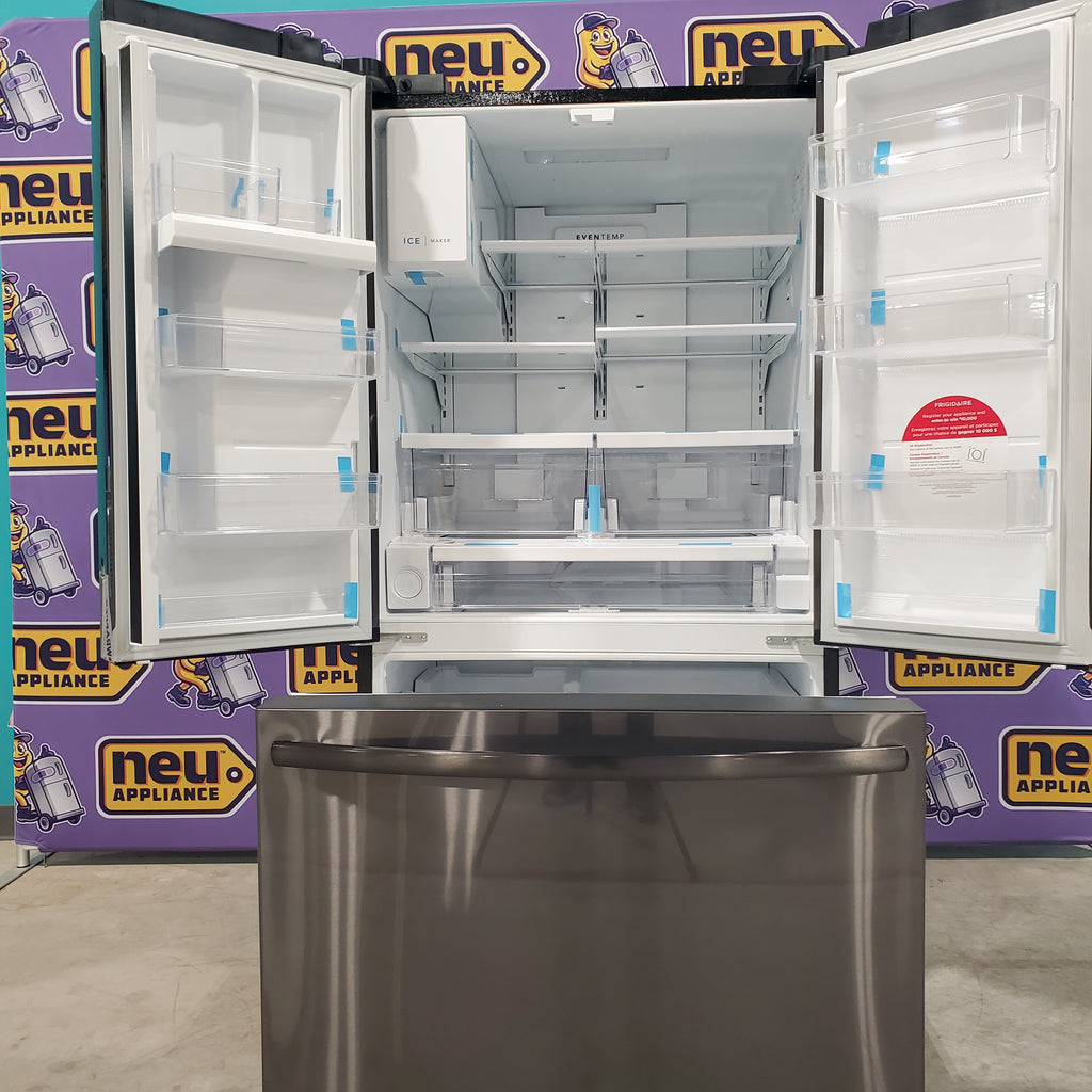 Pictures of Black Stainless Steel ENERGY STAR Frigidaire 27.8 cu. ft. 3 Door French Door Refrigerator with Exterior Water and Ice Dispenser FRFS2823AD - Scratch & Dent - Minor - Neu Appliance Outlet - Discount Appliance Outlet in Austin, Tx