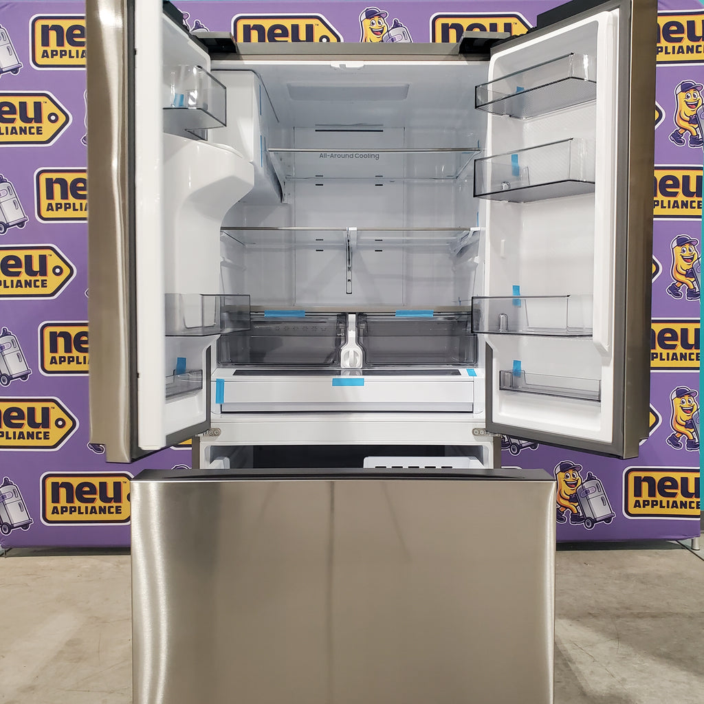 Pictures of Samsung Stainless Steel 31 cu. ft. Mega Capacity 3-Door French Door Refrigerator with External Water and Ice Dispenser RF32CG5B10SR - Scratch & Dent - Minor - Neu Appliance Outlet - Discount Appliance Outlet in Austin, Tx