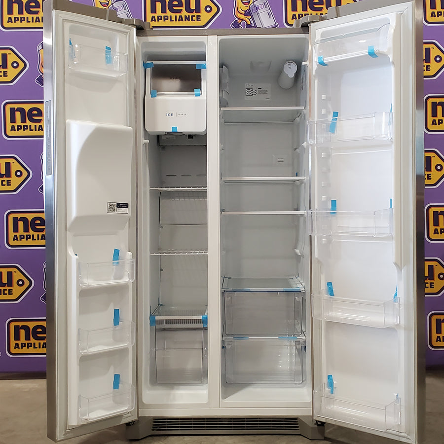 Frigidaire 33" Wide 22.3 cu. ft. ENERGY STAR Side by Side Refrigerator Stainless Steel with Exterior Water and Ice Dispenser FRSS2323AS - Open Box