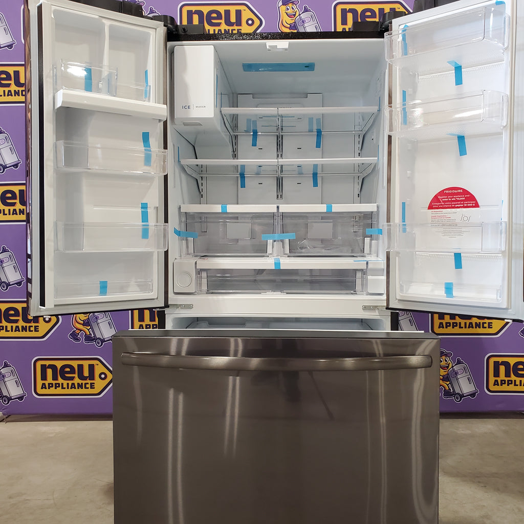 Pictures of Black Stainless Steel ENERGY STAR Frigidaire 27.8 cu. ft. 3 Door French Door Refrigerator with Exterior Water and Ice Dispenser FRFS2823AD - Scratch & Dent - (Minor) - Neu Appliance Outlet - Discount Appliance Outlet in Austin, Tx