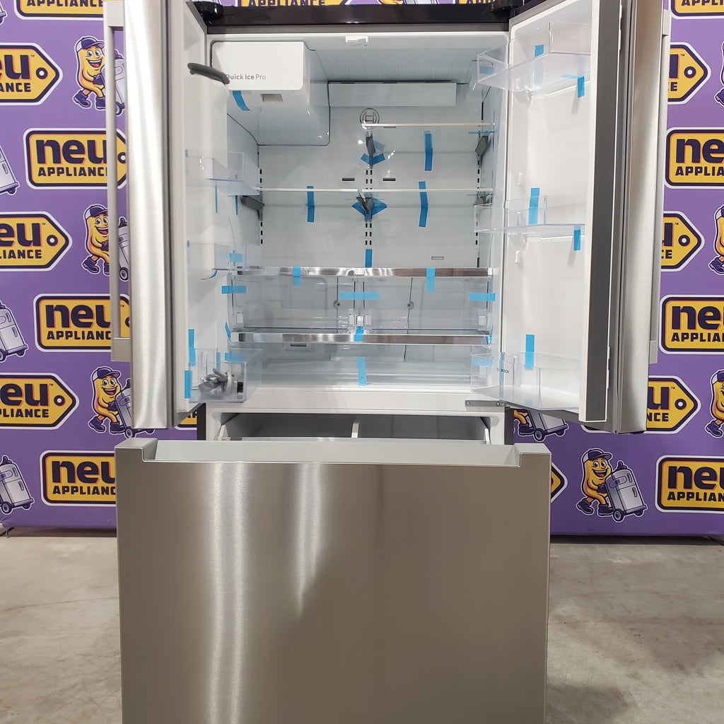 Pictures of Bosch Fastest Ice Maker Standard-Depth 300 Series 26-cu ft 3 -Door Smart Compatible French Door Refrigerator with Ice Maker with Water and Ice Dispenser in Stainless Steel 3SD669 - B36FD31ENS - Open Box - Neu Appliance Outlet - Discount Appliance Outlet in Austin, Tx