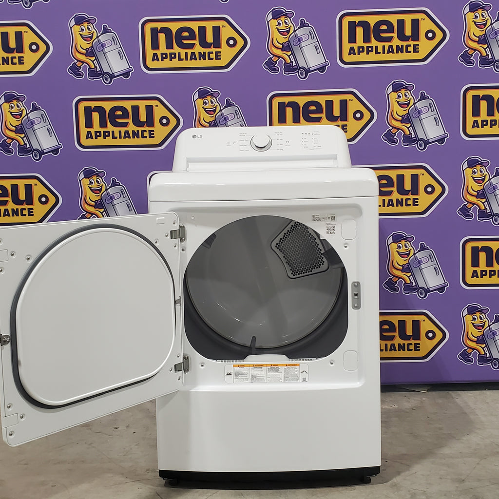 Pictures of ENERGY STAR LG 4.1 cu. ft. Top Load Washing Machine with 4-Way Agitator WT6105CW and ENERGY STAR LG 7.3 cu. ft. Electric Dryer with Smart Diagnosis DLE6100W - Open Box - Neu Appliance Outlet - Discount Appliance Outlet in Austin, Tx
