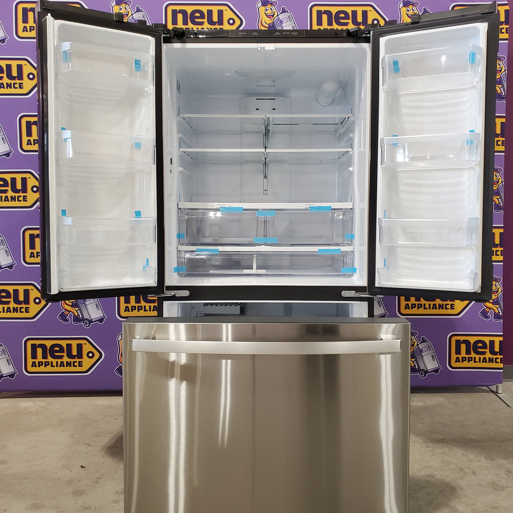 Pictures of GE 27-cu ft French Door Refrigerator with Ice Maker (Fingerprint-resistant Stainless Steel) ENERGY STAR-GNE27JYMXFS-Scratch and Dent(Minor) - Neu Appliance Outlet - Discount Appliance Outlet in Austin, Tx