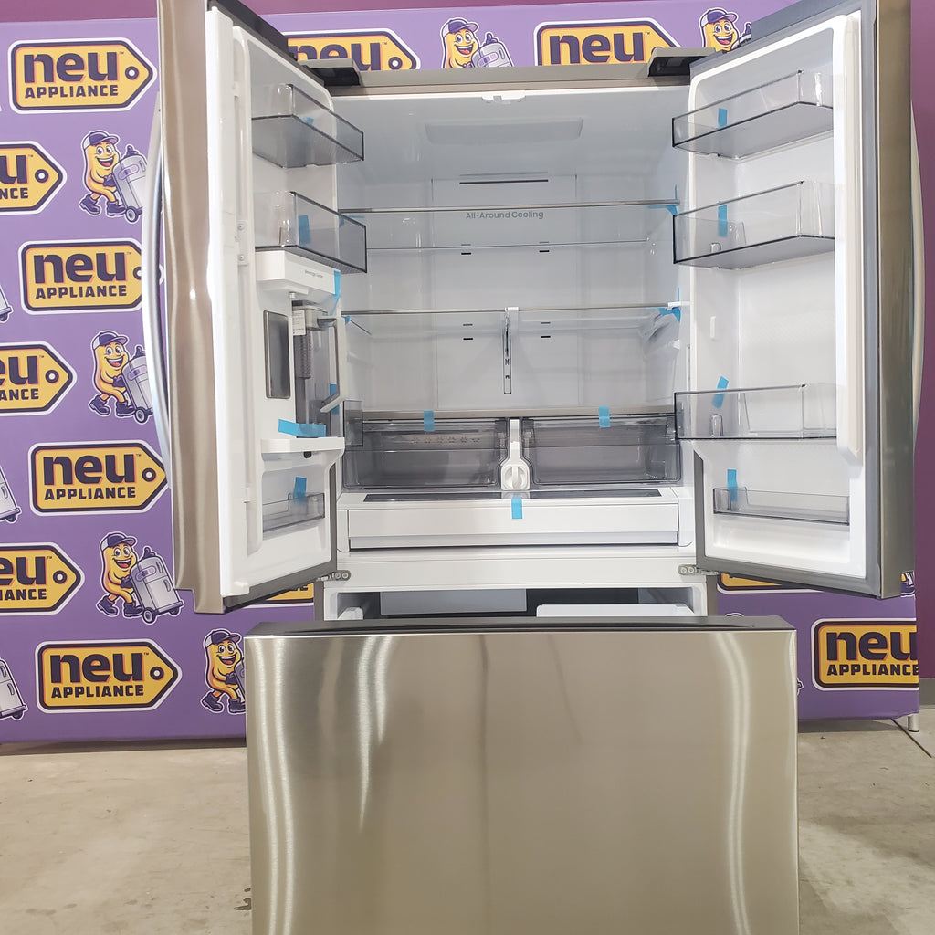 Pictures of Samsung 31.5-cu ft 3-Door Smart French Door Refrigerator with Dual Ice Maker (Stainless Steel) ENERGY STAR RF32CG5300SR - Scratch & Dent - Minor - Neu Appliance Outlet - Discount Appliance Outlet in Austin, Tx