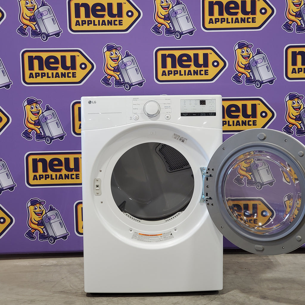 Pictures of LG 7.4 cu. ft. ENERGY STAR Electric Vented Dryer with Sensor Dry and SmartThinQ Technology DLE3400W - Open Box - Neu Appliance Outlet - Discount Appliance Outlet in Austin, Tx