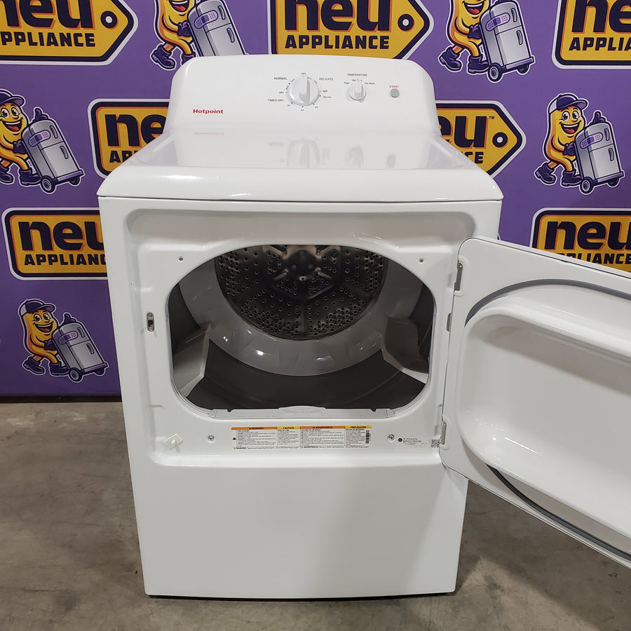 Hotpoint® 4.0 cu. ft. Capacity Washer with Cold Plus and Water Level Control HTW265ASWWW - Scratch & Dent (Minor) and Hotpoint® 6.2 cu. ft. vented Electric Dryer with Auto Dry 16148 - HTX26EASWWW - Scratch & Dent (Minor)