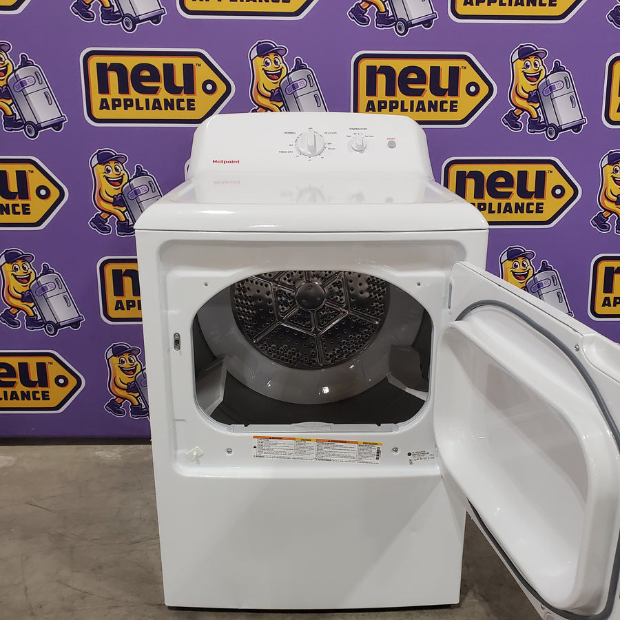 Hotpoint® 4.0 cu. ft. Capacity Washer with Cold Plus and Water Level Control HTW265ASWWW - Scratch & Dent (Major) and Hotpoint 6.2 cu. ft. Capacity Electric Dryer with Up To 120 ft. Venting and Shallow Depth 16177 - HTX26EASWWW - Scratch & Dent (Minor)