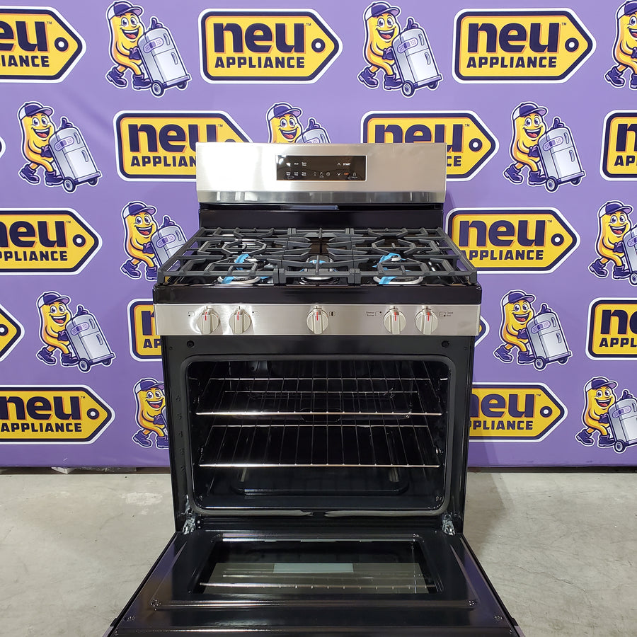 Frigidaire 5 Burner Freestanding Gas Range in Stainless Steel with Quick Boil and Steam Clean 20531SD499 - FCRG3062AS - Scratch & Dent (Minor)
