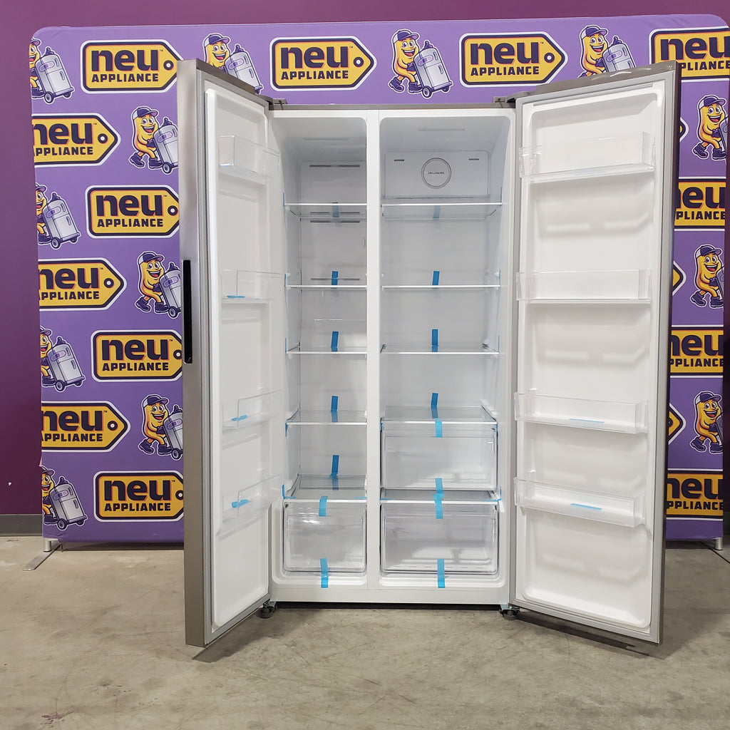 Pictures of Frigidaire 21 Cu. Ft. 36" Counter-Depth Side-by-Side Refrigerator in Fingerprint-Resistant Stainless Steel FRSG2115AV - Scratch & Dent (Minor) - Neu Appliance Outlet - Discount Appliance Outlet in Austin, Tx