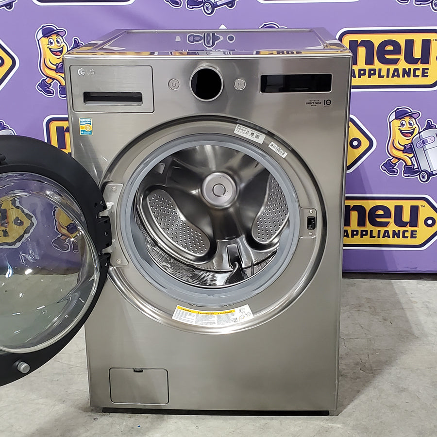 LG 4.5 cu. ft. Smart Front Load Washer with TurboWash® 360° and ezDispense® WM5700HVA - Scratch & Dent (Minor) and LG Smart Mega Capacity 7.8 Cu. Ft. Front Load Dryer with Dual Inverter Heat Pump Technology DLHC5502V - Scratch & Dent (Minor) and