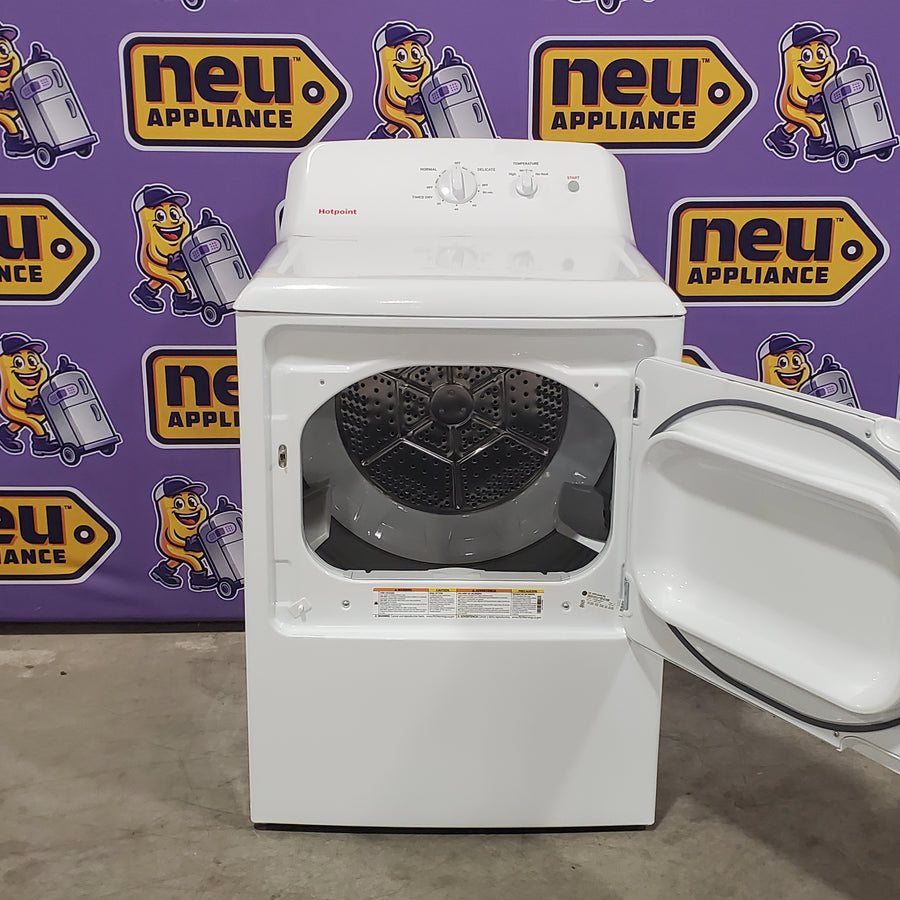 Hotpoint® 4.0 cu. ft. Capacity Washer with Cold Plus and Water Level Control HTW265ASWWW - Scratch & Dent (Minor) and Hotpoint® 6.2 cu. ft. vented Electric Dryer with Auto Dry 16140 - HTX26EASWWW - Scratch & Dent (Minor)