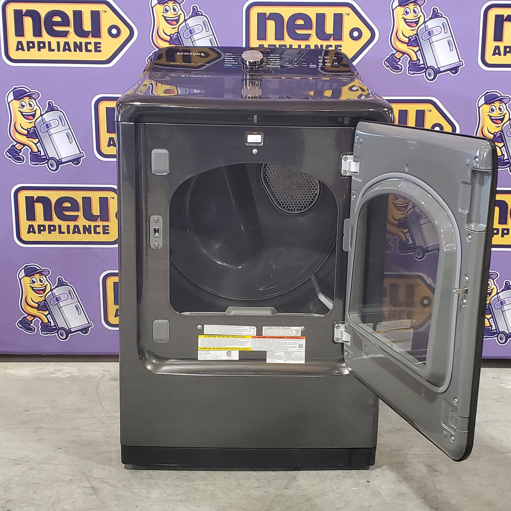 Samsung 5.1 cu. ft. Smart Top Load Washer with ActiveWave™ Agitator and Super Speed Wash WA51A5505AV - Certified Refurbished and Samsung 7.4 cu. ft. Smart Gas Dryer with Steam Sanitize+ 16072 - DVG52A5500V - Certified Refurbished