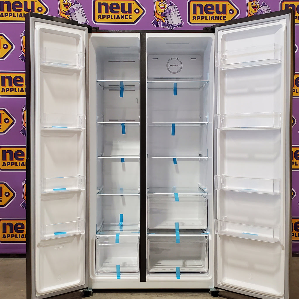 Pictures of Frigidaire 21 Cu. Ft. 36" Counter-Depth Side-by-Side Refrigerator in Fingerprint-Resistant Stainless Steel FRSG2115AV - Scratch & Dent (Minor) - Neu Appliance Outlet - Discount Appliance Outlet in Austin, Tx